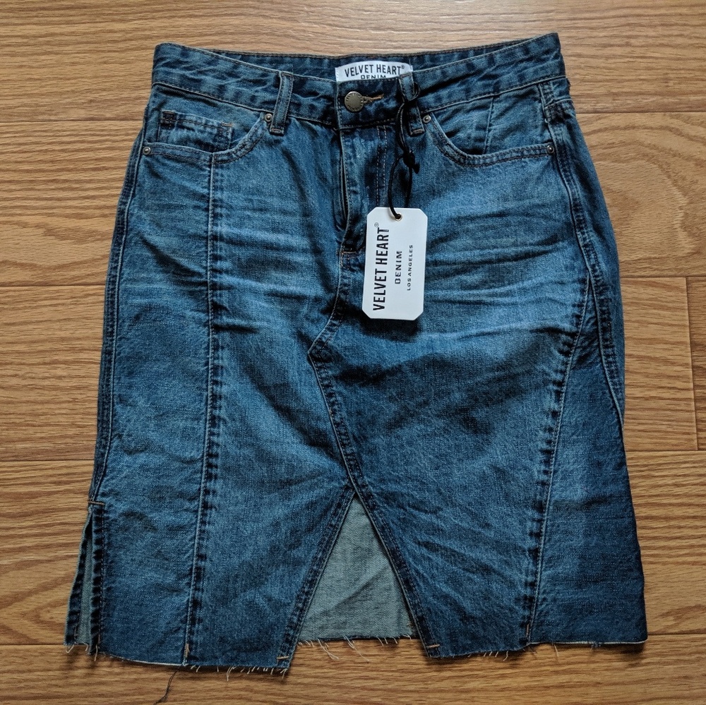 Velvet Heart Denim Jean Skirt, NWT